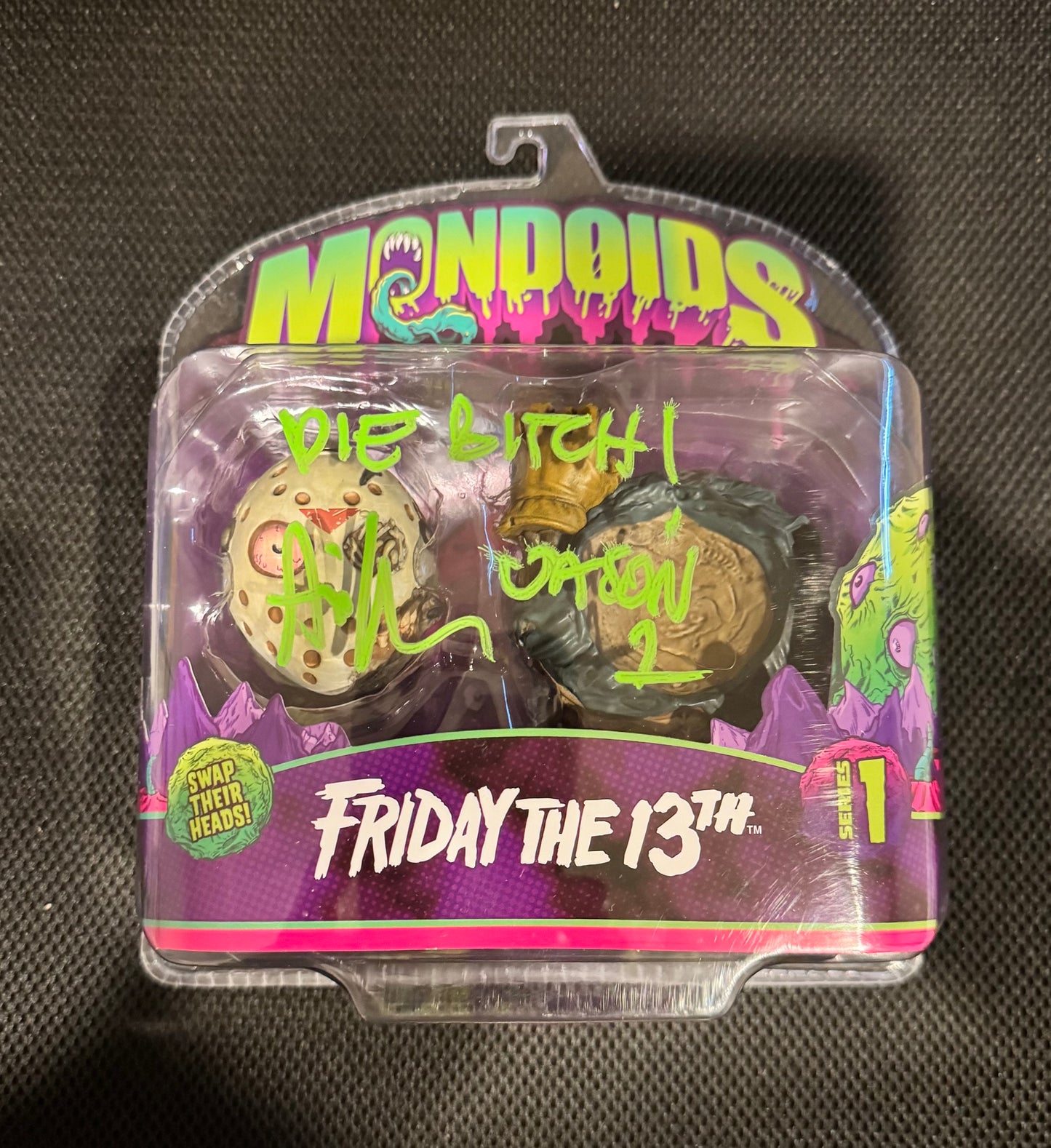 Autographed MONDOIDS - Friday the 13th - Ari Lehman w/ Inscription 'Die Bitch' + 'Jason 1'
