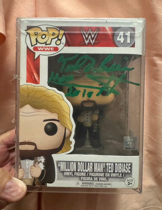 Autographed FUNKO POP - Ted DiBiase #41 Inscribed 'HOF 2010'