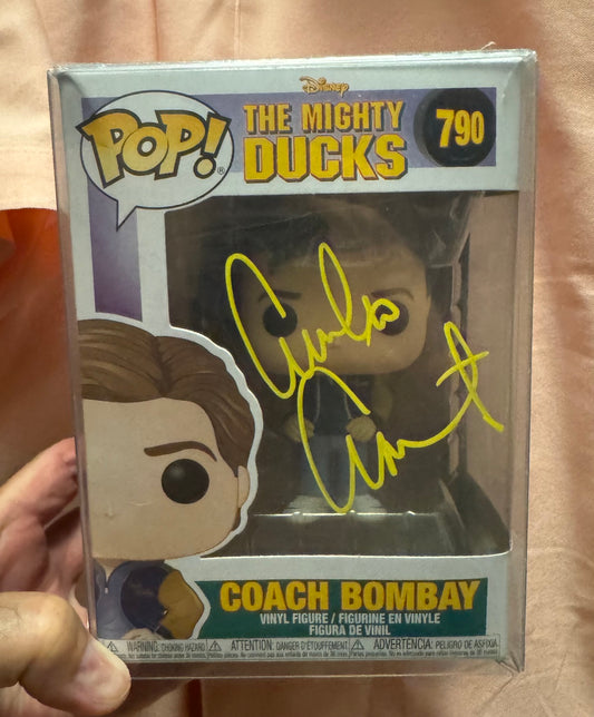 Autographed FUNKO POP - Coach Bombay of The Mighty Ducks - Emilio Estevez auto