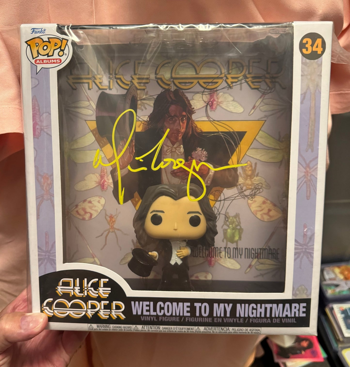Autographed FUNKO POP - Alice Cooper #34 - Welcome to My Nightmare
